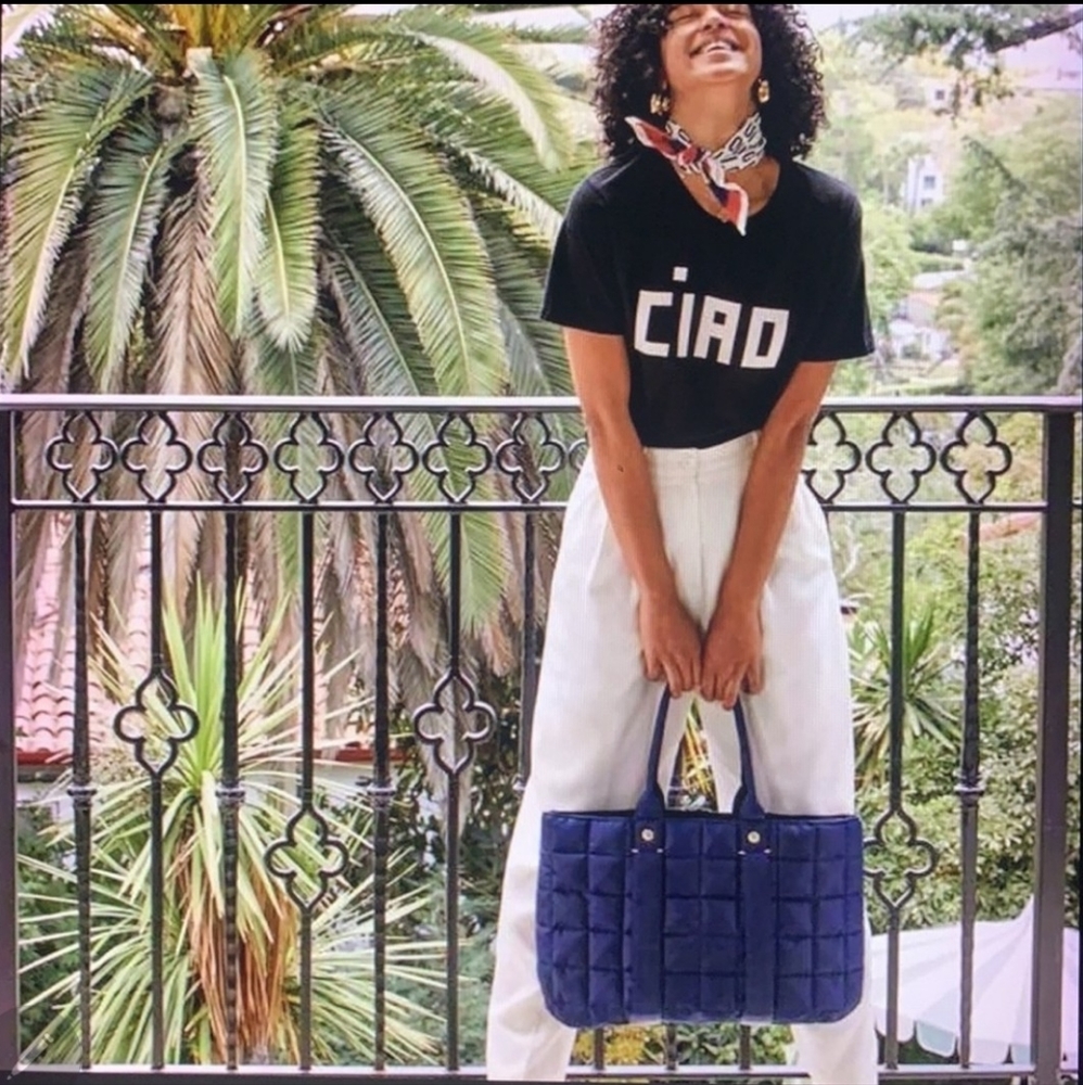 Tropezienne Quilted Nylon Tote CLARE V. - Picture 6 of 16